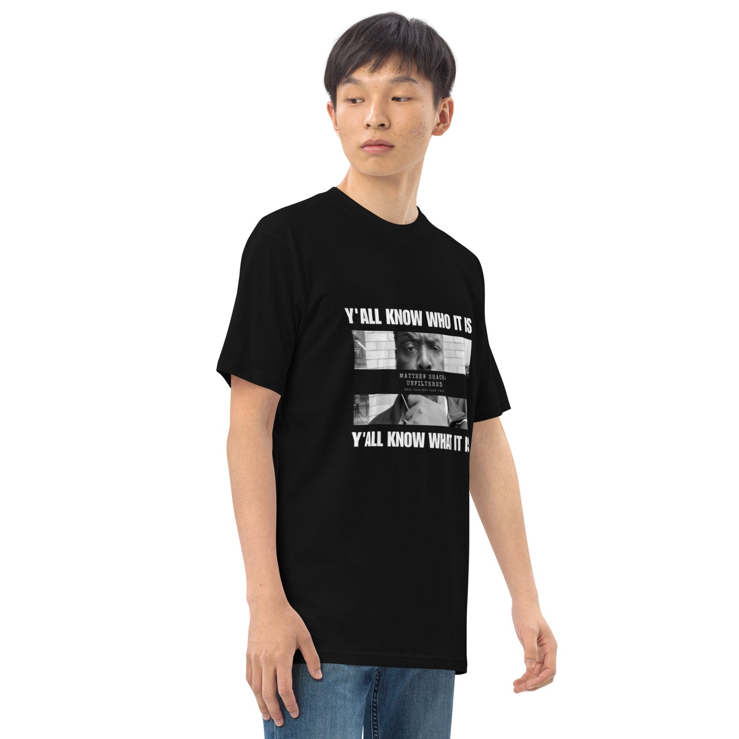 Men’s premium heavyweight tee - Y'all Know Who It Is