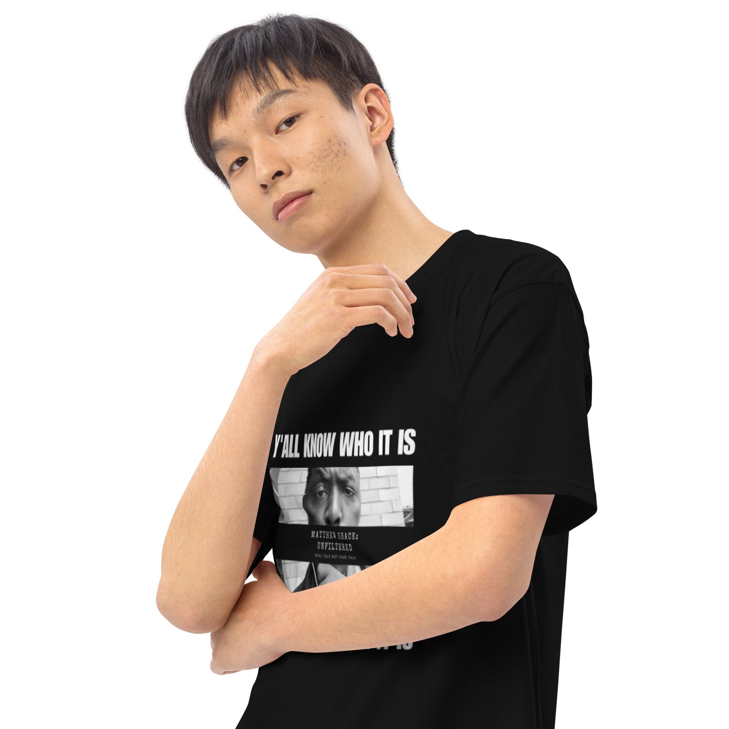 Men’s premium heavyweight tee - Y'all Know Who It Is