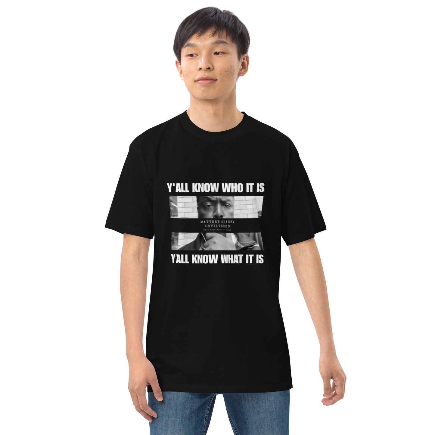 Men’s premium heavyweight tee - Y'all Know Who It Is